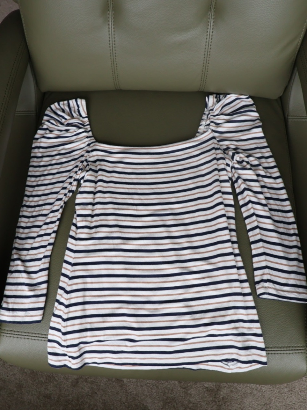 Bailey 44 Women's (size Small) striped, square-neck long-sleeve knit top